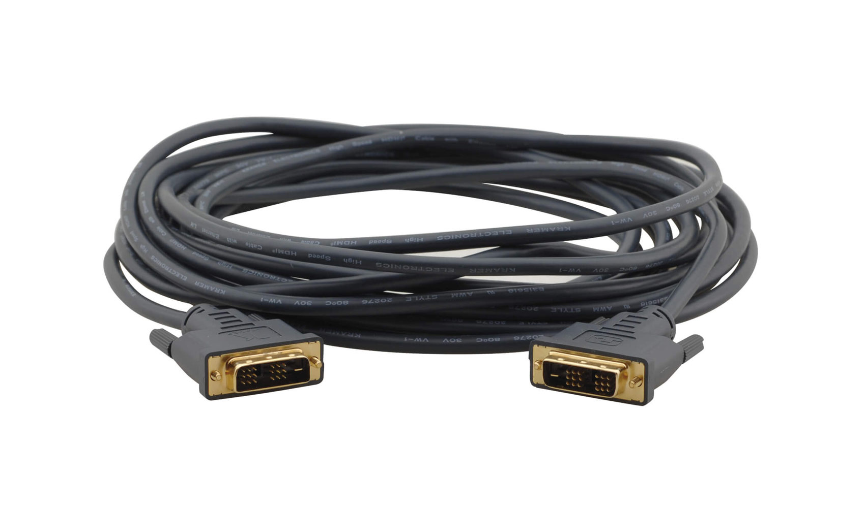 Кабель DVI Kramer Electronics C-MDM/MDM-3 Single link (Вилка - Вилка) гибкий, 0,9 м