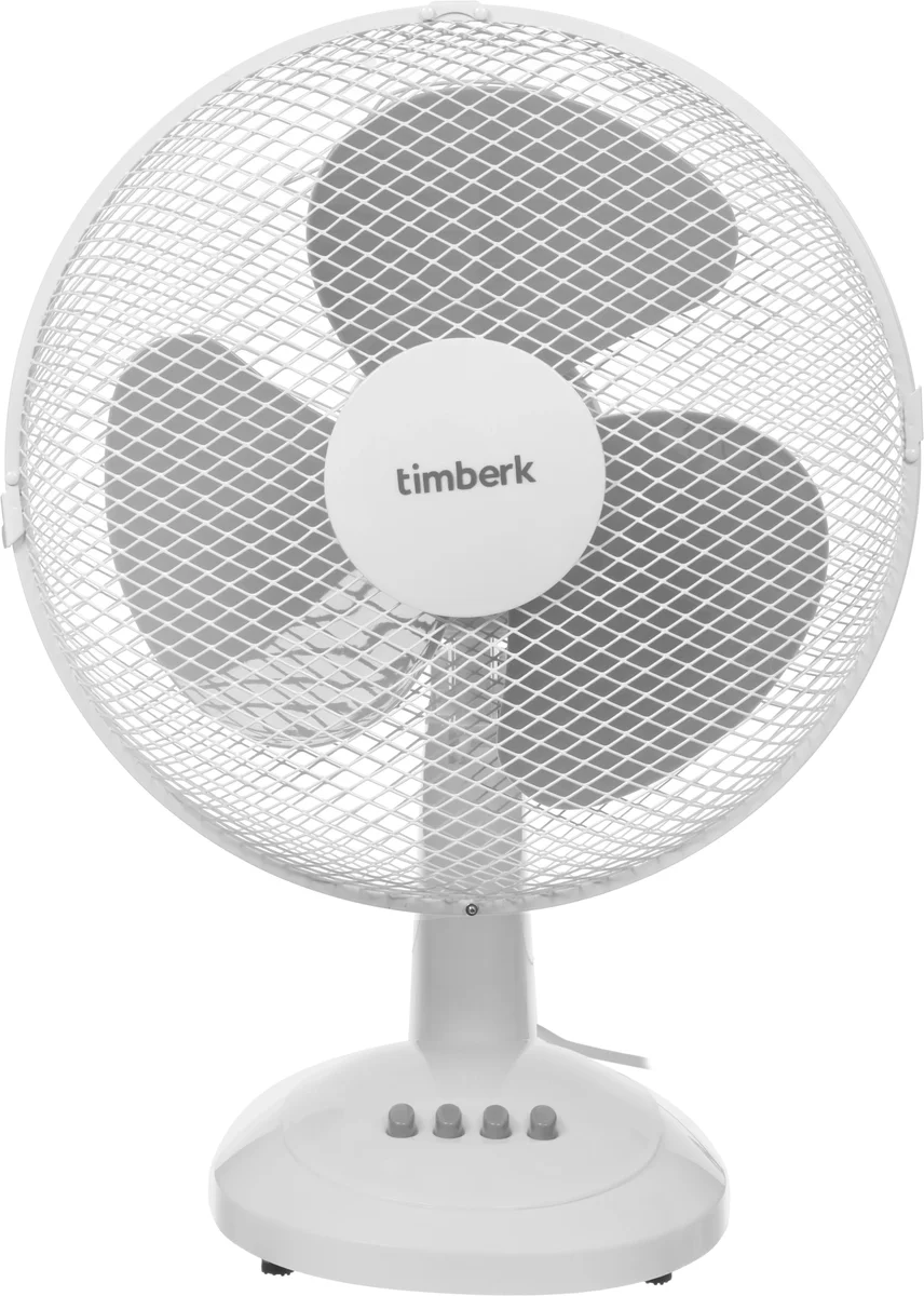 Вентилятор Timberk T-DF1201 белый, настольный, 38 Вт, 3 скорости, 30 см
