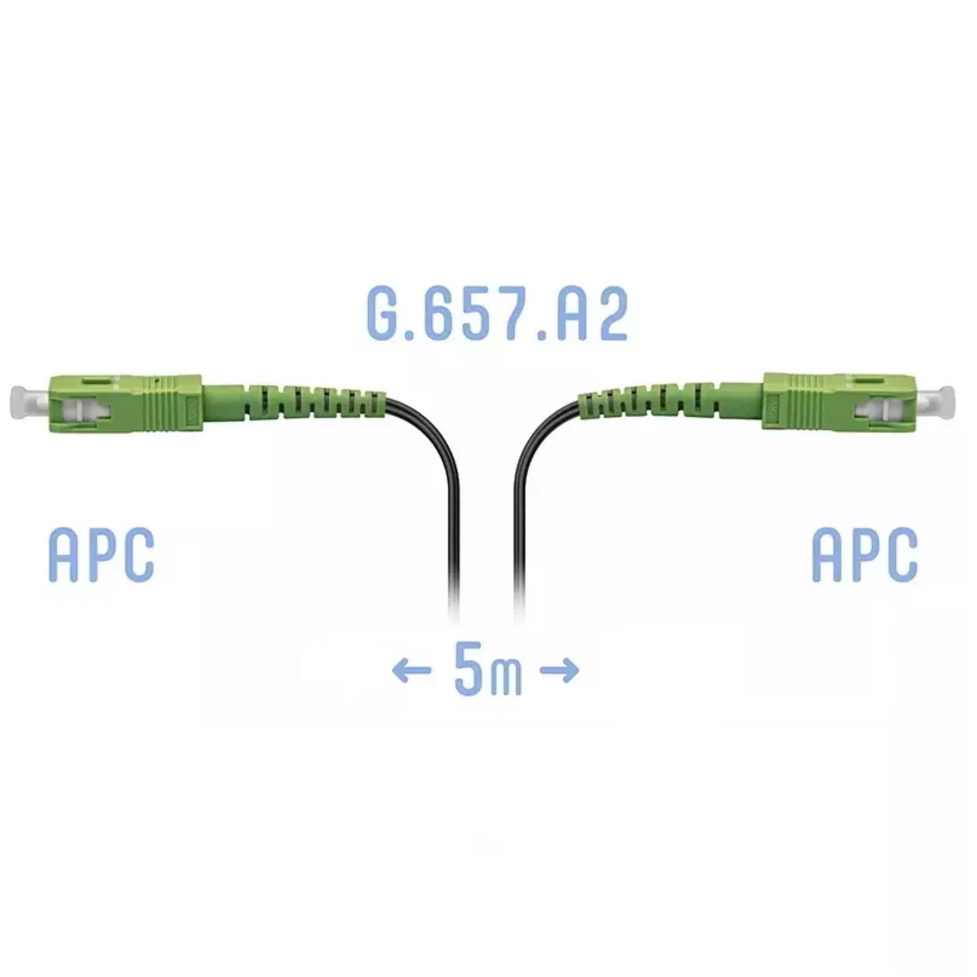 Патчкорд оптический FTTH SC/APC, кабель 604-05-01, 5 метров