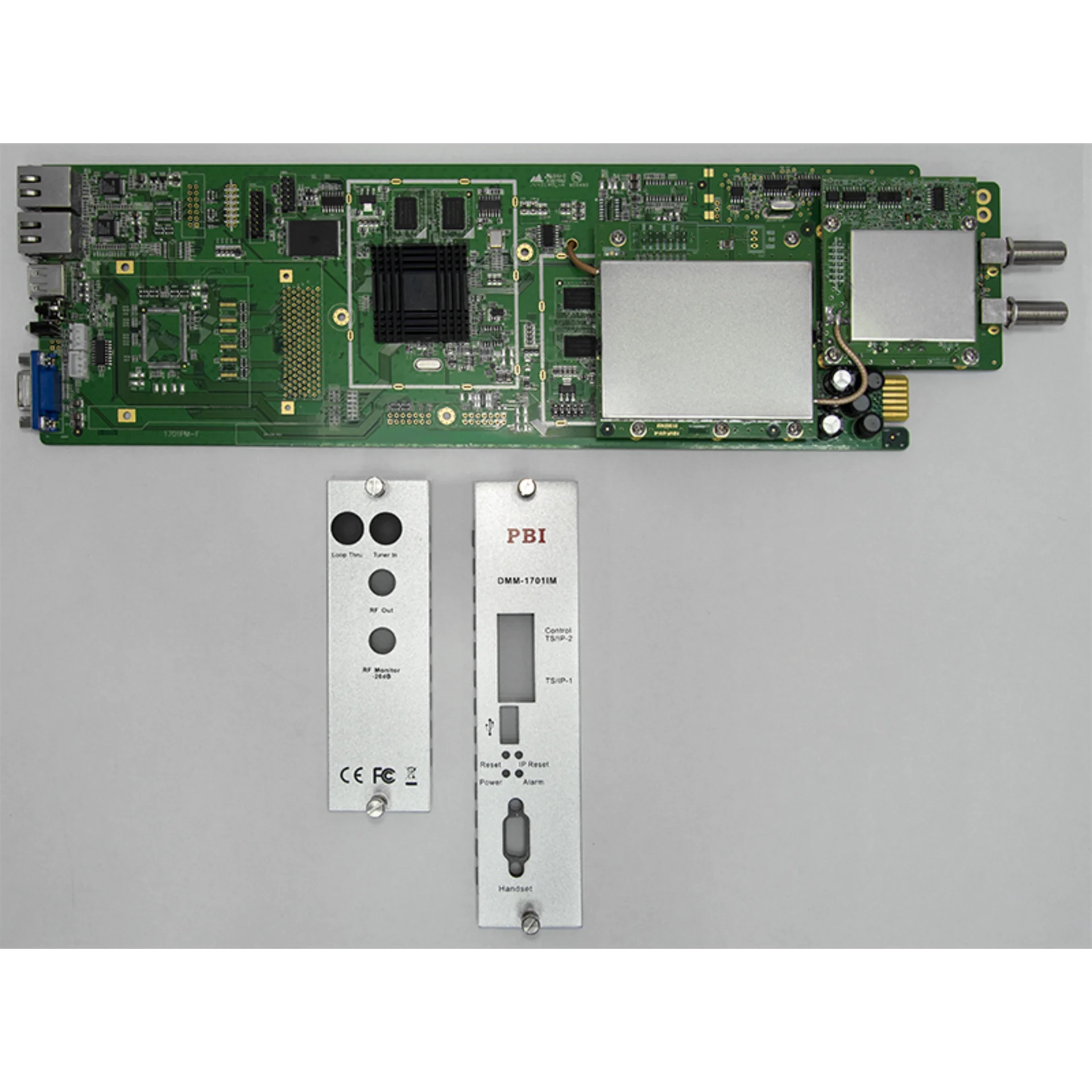 Модуль профессионального IPTV приёмника и двойного аналогового модулятора PBI DMM-1701IM-04