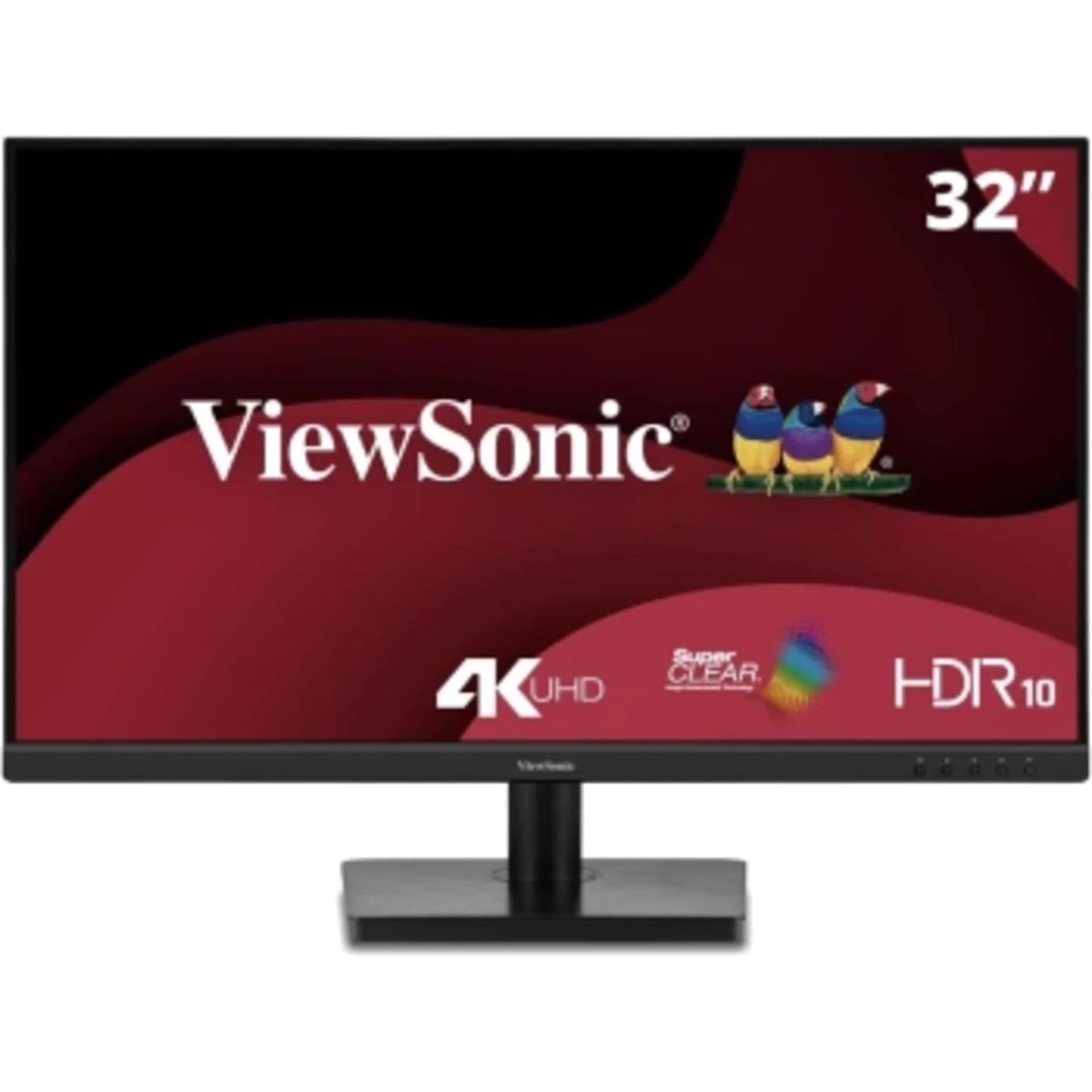 Монитор 32" ViewSonic VA3208-4K-HD VA 3840x2160, 60 Гц, 4 мс, 16:9, 300 кд/м², 2×HDMI 2.0, DP 1.4, 3.5 Jack, HDR10, черный