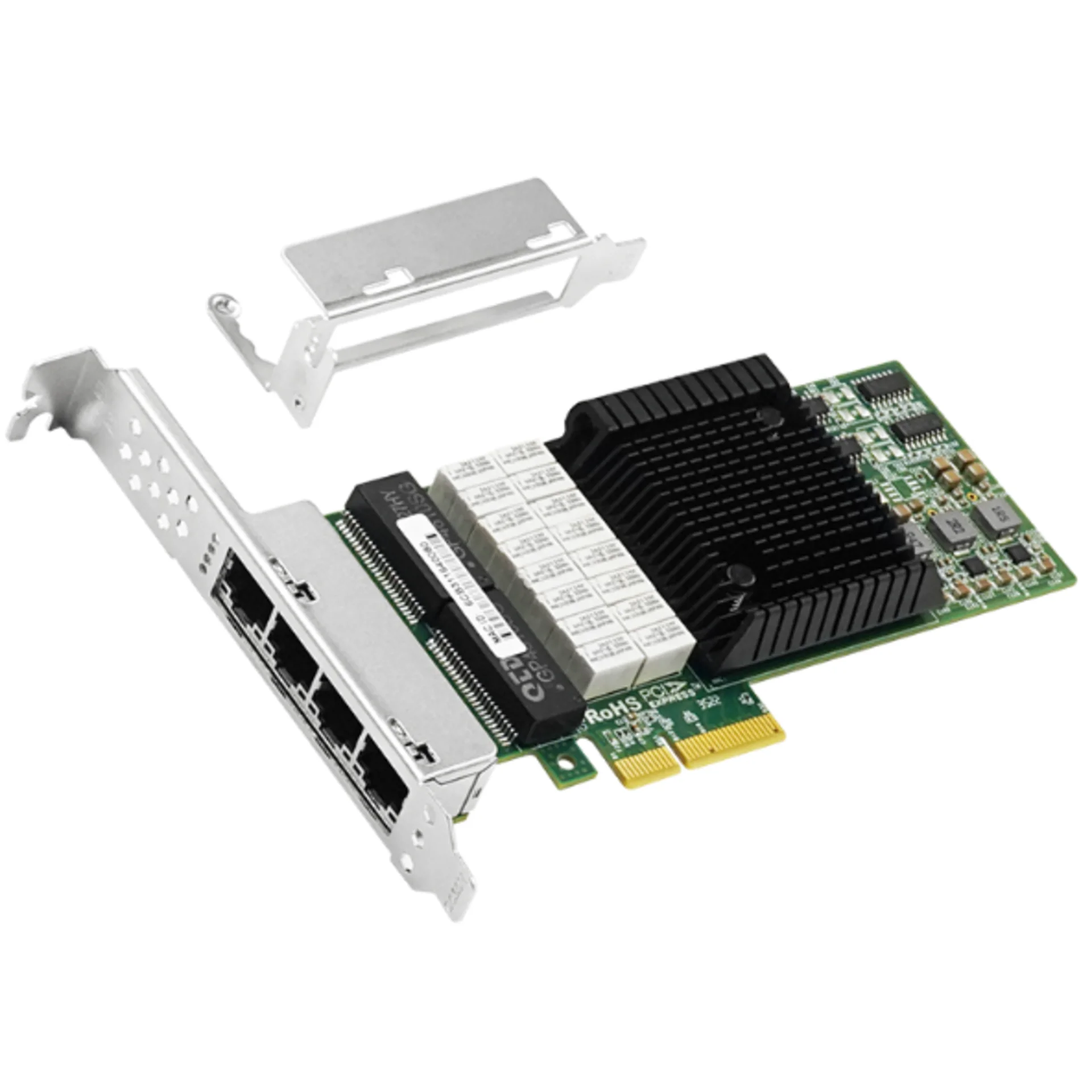Сетевая карта/ PCIe x4 1G 4-port RJ-45 Cooper Bypass Adapter  10/100/1000Mbps  (Intel I350)