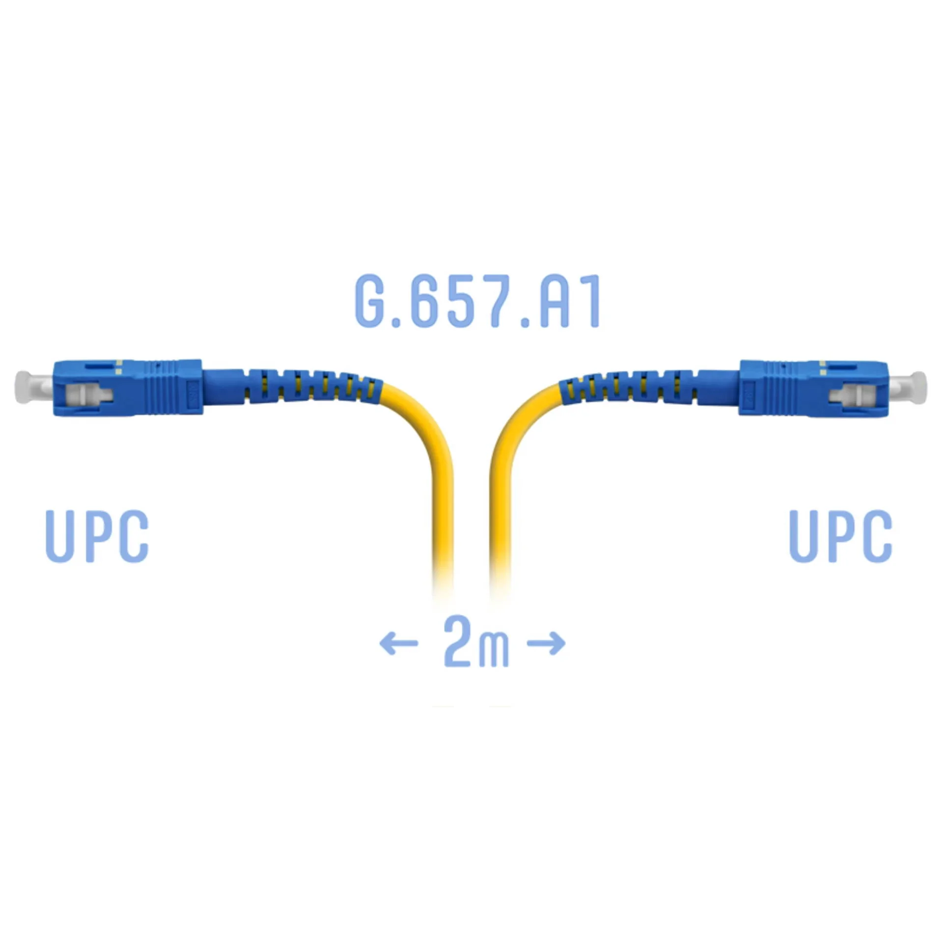 Патчкорд оптический SC/UPC SM G.657.A1 2 метра, 2мм