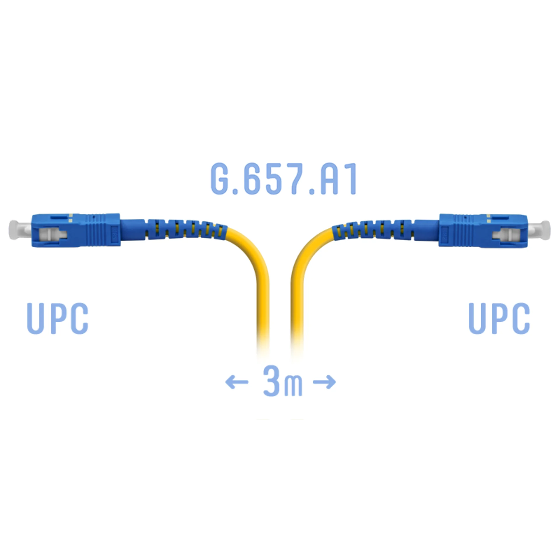 Патчкорд оптический B-Optix SC/UPC SM G.657.A1 3 метра