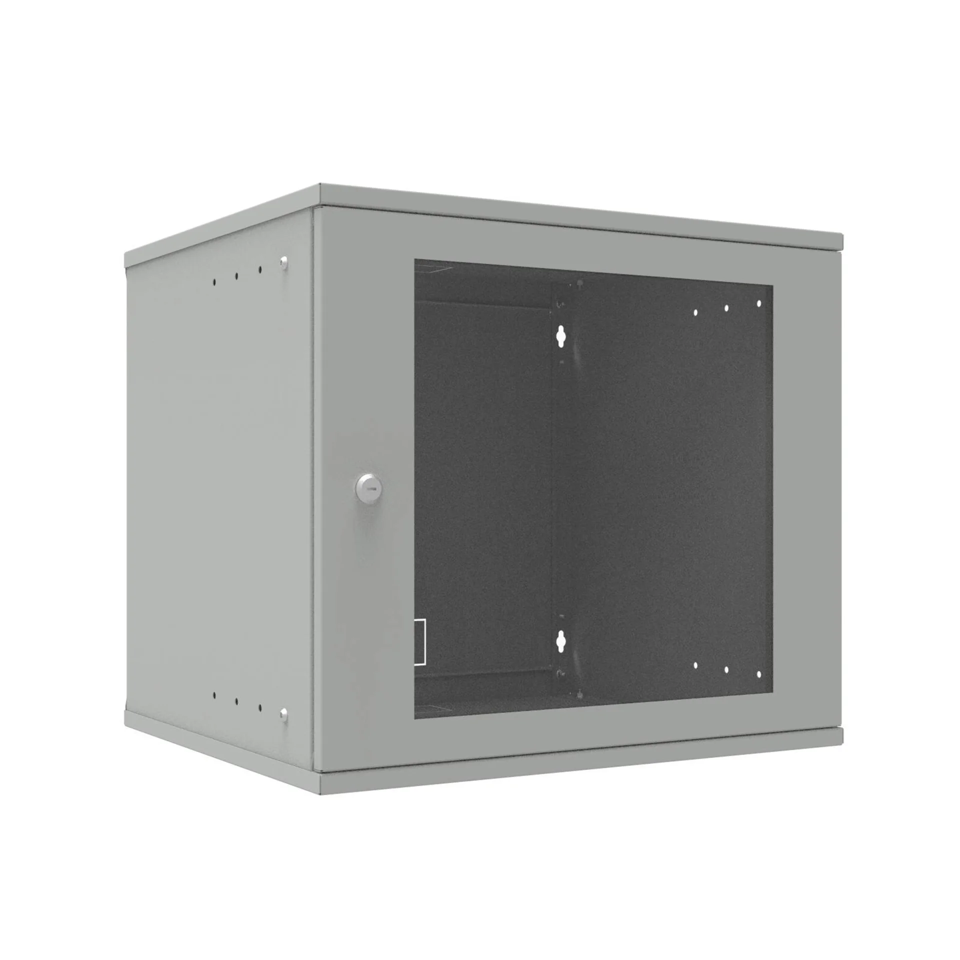 Шкаф настенный 19", 9U SNR SNR-TWC-9-GL телекоммуникационный 9U, 523х450х465мм серия LITE (стеклянная дверь)