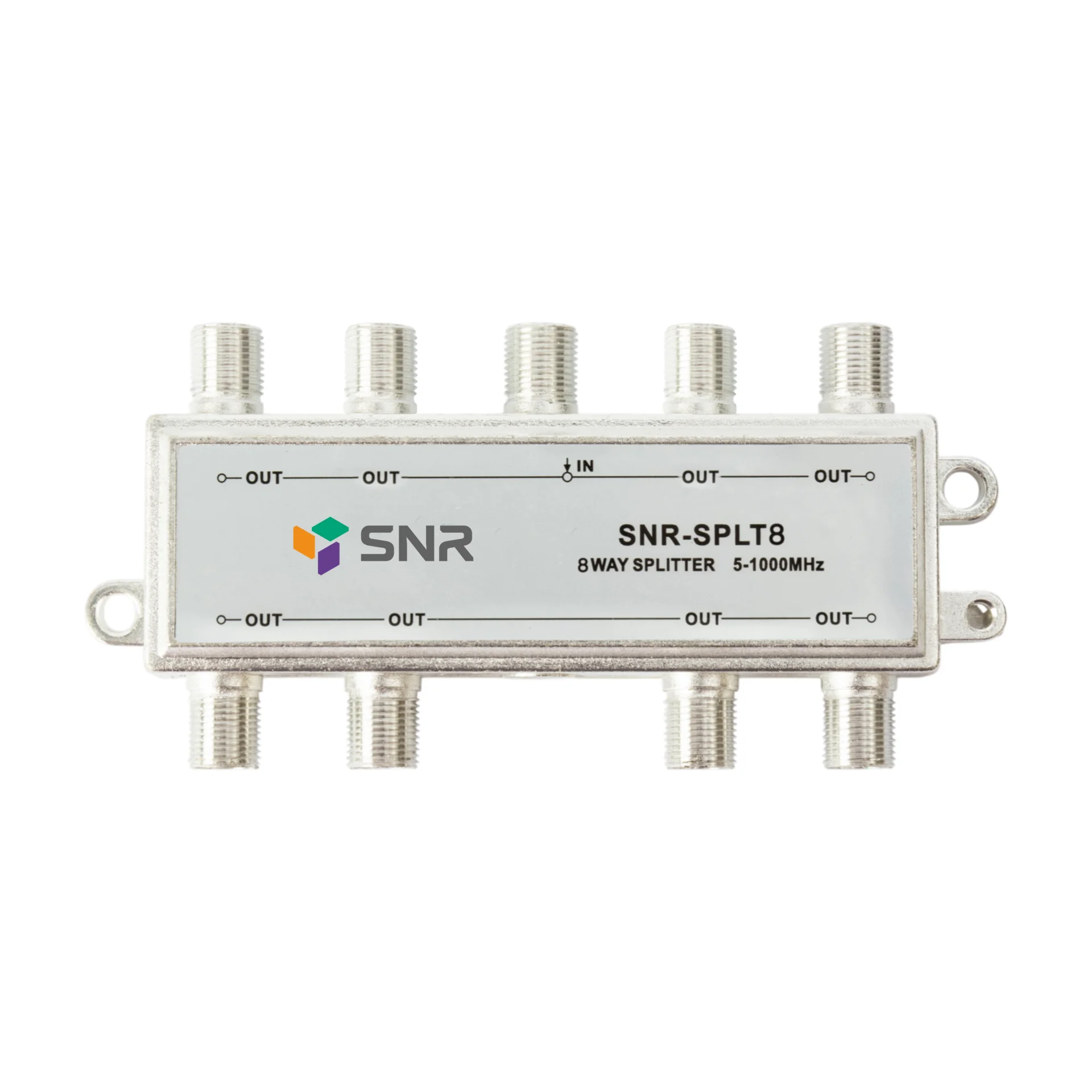 Разветвитель TV-IN-8/TV-OUT, серебристый SNR (SNR-SPLT8)