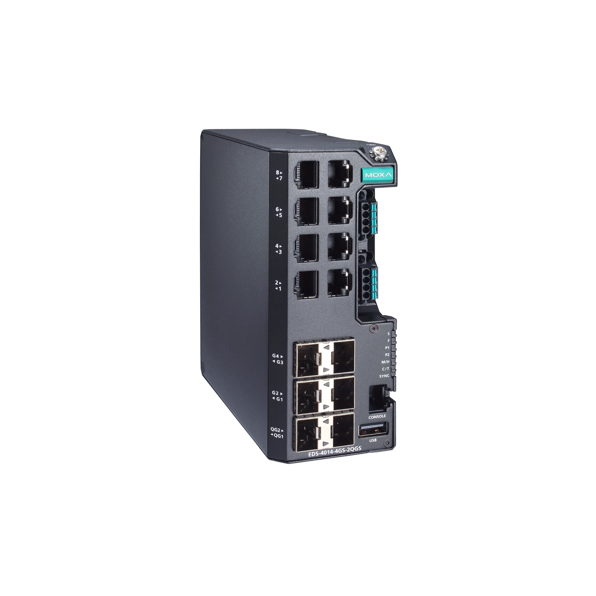 MOXA  Коммутатор  EDS-4014-4GS-2QGS-HV