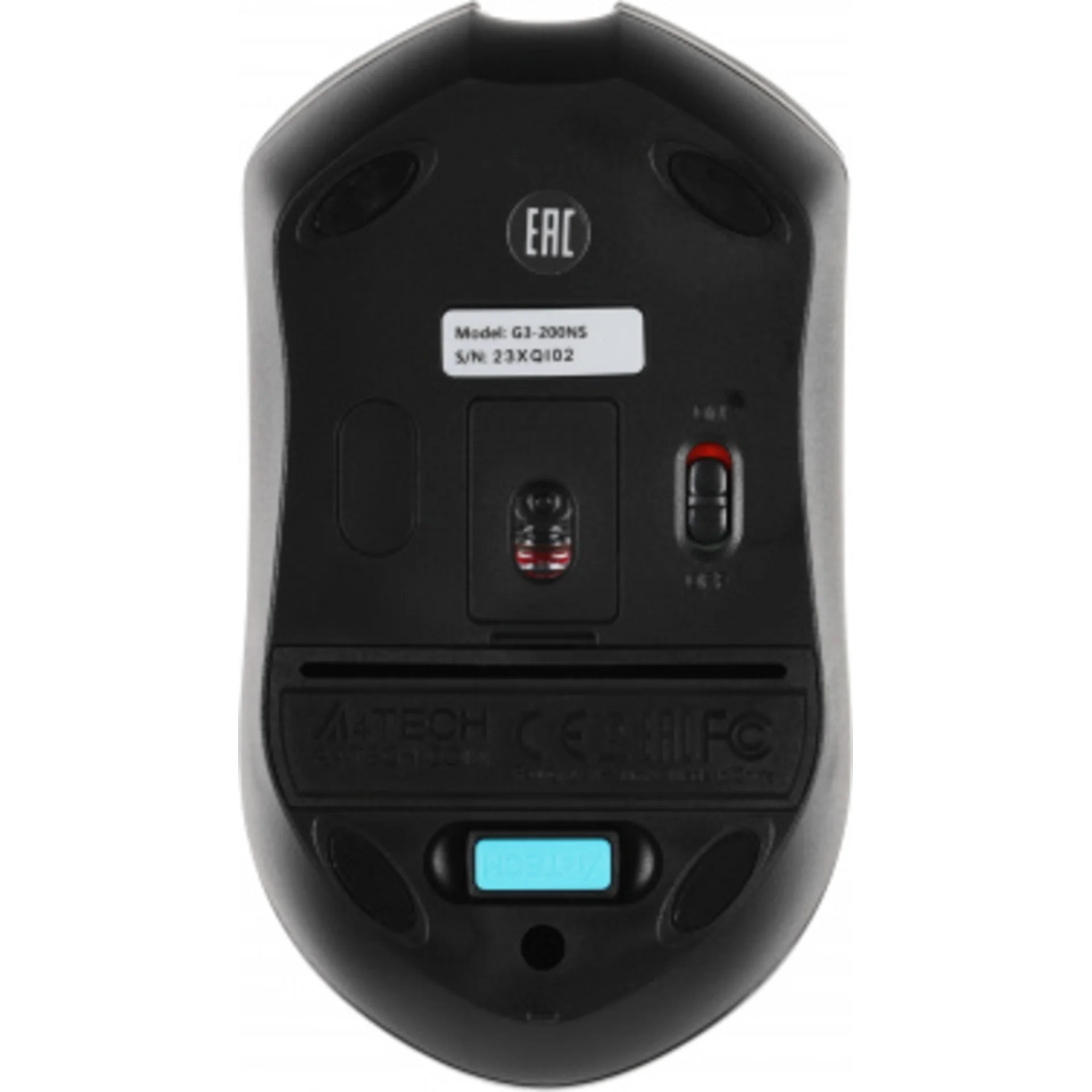 Мышь A4Tech V-Track G3-200NS черный оптическая (1200dpi) беспроводная USB (3but)