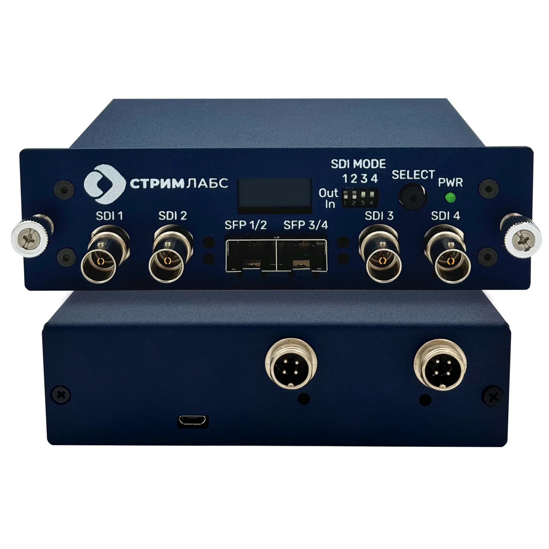 Четырехканальный конвертер 3G-SDI для передачи видео Stream Labs MediaXOptic