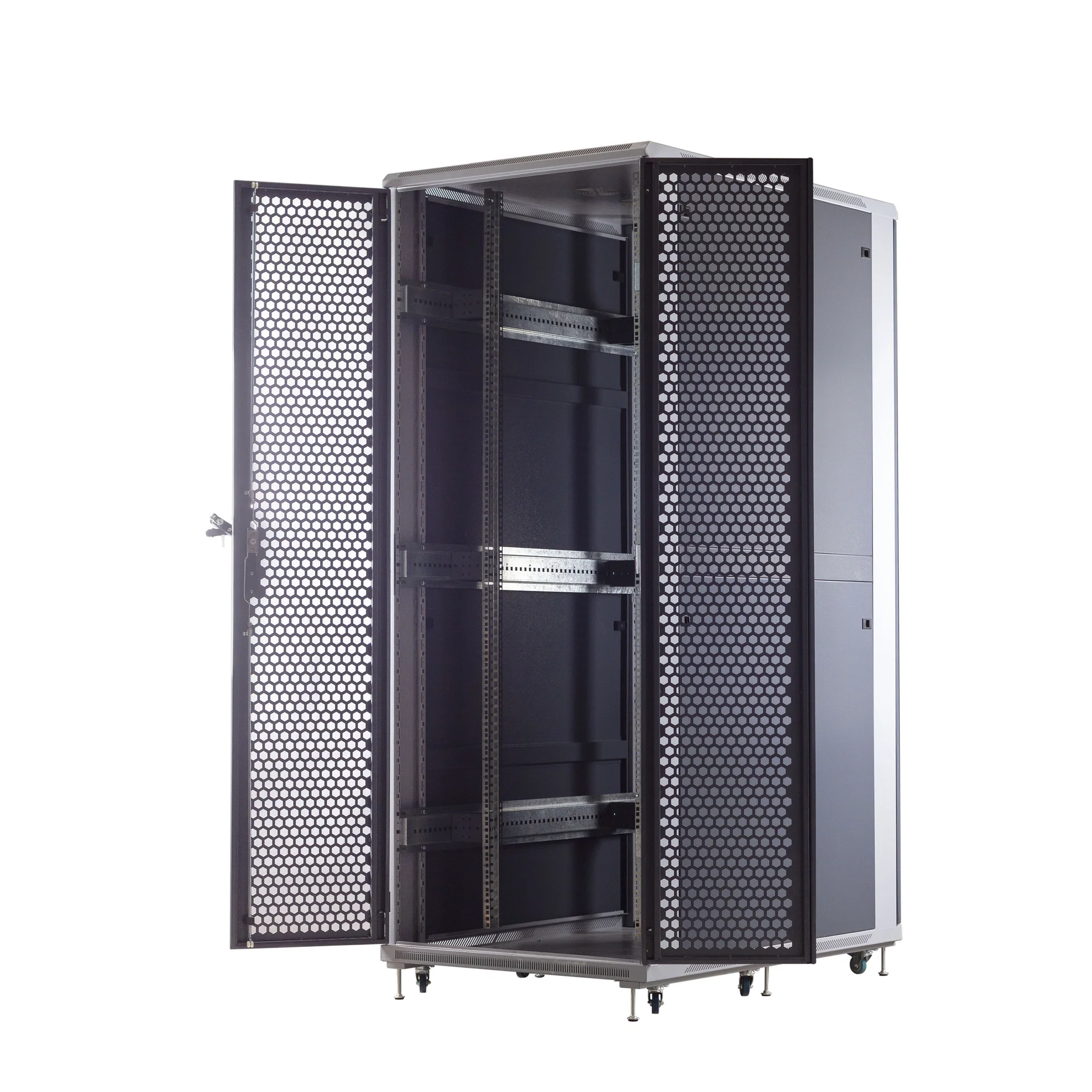 Шкаф телекоммуникационный напольный 47U 800x800мм, серия TFC (SNR-TFC-478080-CPDP-G-SF)