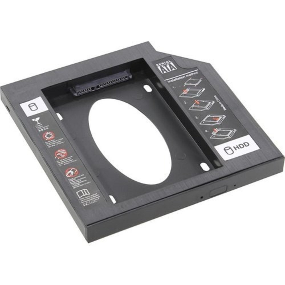 Переходник Optibay ORIENT UHD-2SC12PL для 2.5" SATA HDD для установки в SATA отсек оптического привода ноутбука 12.7 мм, пластик 30843