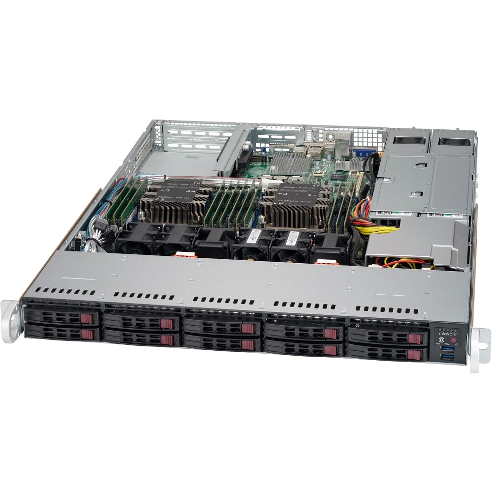 Server Case SuperMicro <CSE-116AC2-R706WB2>Black 10xHotSwap SAS/SATA, E-ATX(WIO) 750W HS 1U RM