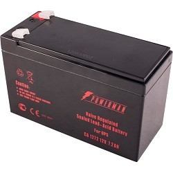 Батарея POWERMAN Battery CA1272, напряжение 12В, емкость 7Ач,макс. ток разряда 105А, макс. ток заряда 2.1А, свинцово-кислотная типа AGM, тип клемм F2, Д/Ш/В 151/65/94, 2.21 кг./ Battery POWERMAN Battery CA1272, voltage 12V, capacity 7Ah, max. discharge cu