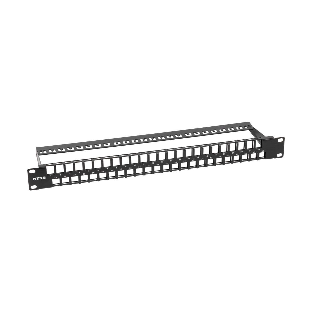 NTSS Кросс распределительный стоечный выдвижной 19” NTSS PREMIUM RRDC 1U, 6 CSM2 кассет, черный NTSS-RsFOB-PM-1U-CSM2-6-MTP-BL