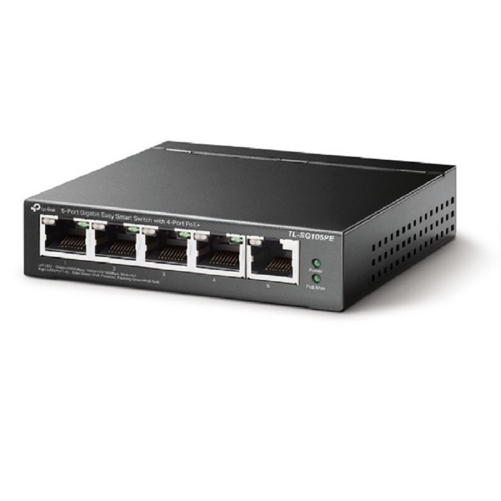 Коммутатор TP-Link SMB TL-SG105PE, 5×1GbE, 4×PoE+
