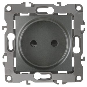 Эра Б0019335 12-2105-12 Розетка 2P, 16АХ-250В, Эра12, графит