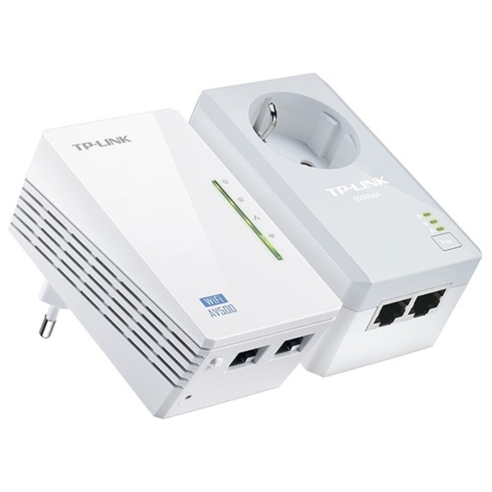 Адаптер Powerline AV600 Powerline Wi-Fi KIT, 300Mbps at 2.4GHz, 2 10/100Mbps Ports, Twin Pack(1* TL-PA4020P & 1*TL-WPA4220)