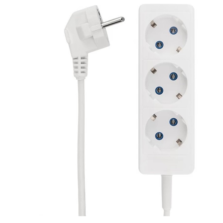 Rexant 13-4009 Удлинитель STANDARD 3 гнезда, 1,5м, 3х1,0мм?, с/з, белый