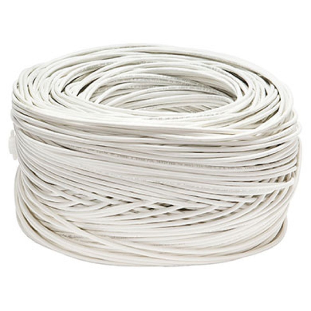Cabeus UTP-4P-Cat.6-SOLID-LSZH-WH Кабель витая пара UTP (U/UTP), категория 6, 4 пары (23 AWG), одножильный, LSZH нг(А)-HF, белый (305 м) 305м