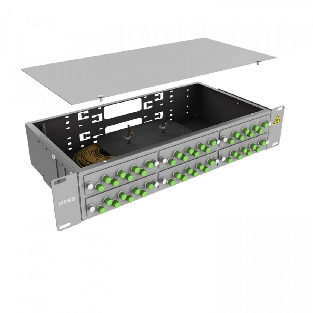 NTSS Кросс 19" NTSS PREMIUM, предсобранный 2U, 32 порта FC/APC, 9/125 мкм, (сплайс, пигтейлы, кдзс, планки, адаптеры) NTSS-RFOB-PM-2U-32-FC/A-9-SP1.5G2A
