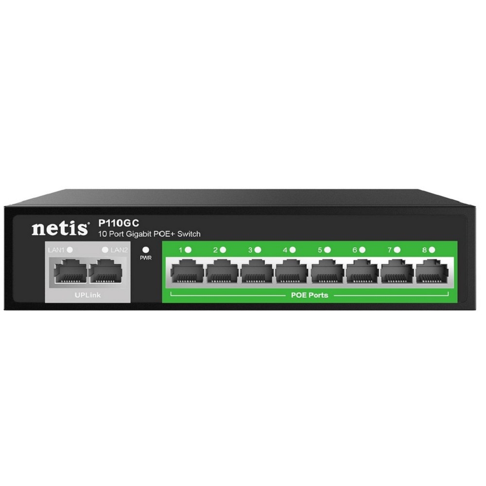 Коммутатор Netis P110GC 10G 8PoE+ 100W неуправляемый