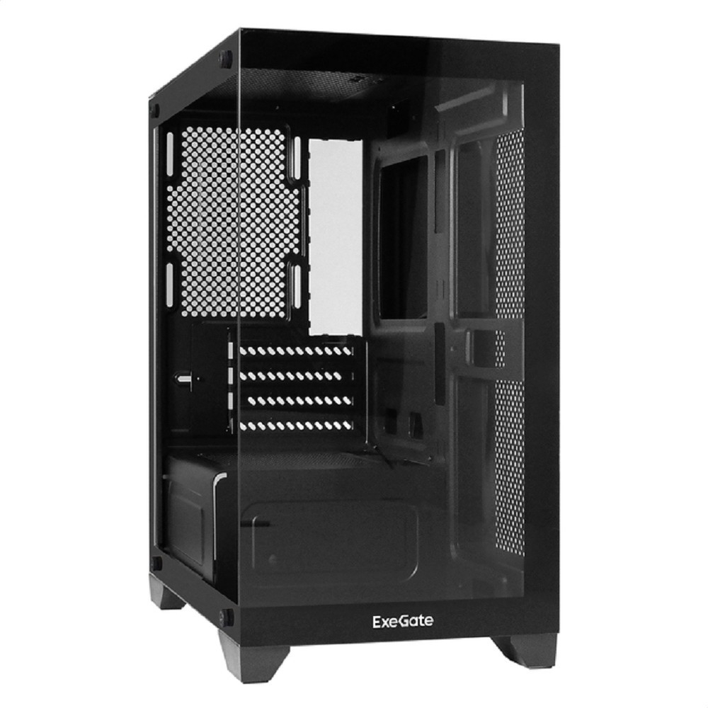 ExeGate EX299574RUS i3 SEA LE-NPX800 (mATX, БП 800NPX, 1*USB+1*USB3.0, HD аудио, черный, передняя и боковая панели - закаленное стекло)