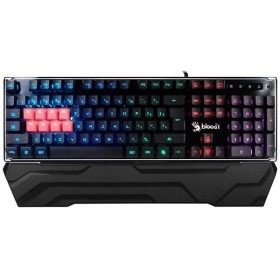 Клавиатура A4Tech B3370R черный USB Multimedia for gamer LED (подставка для запястий) кабель 1.8м