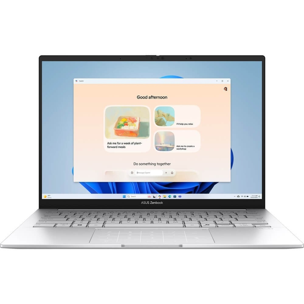 ASUS Zenbook 14 UX3405CA-PP515W [90NB14W2-M00R90] Foggy Silver 14" {OLED Ultra 9 285H/16Gb/1Tb SSD/VGA int/W11}