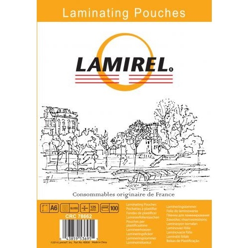 Пленка для ламинирования Fellowes Lamirel А6 125мкм 100шт (LA-78662)