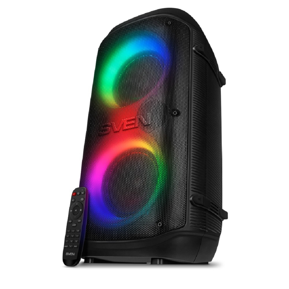 Повреждение упаковки Портативная акустика 2.0 Sven PS-800 SV-021511 черная (100 Вт, TWS, BT, FM, USB, microSD, LED-диспле