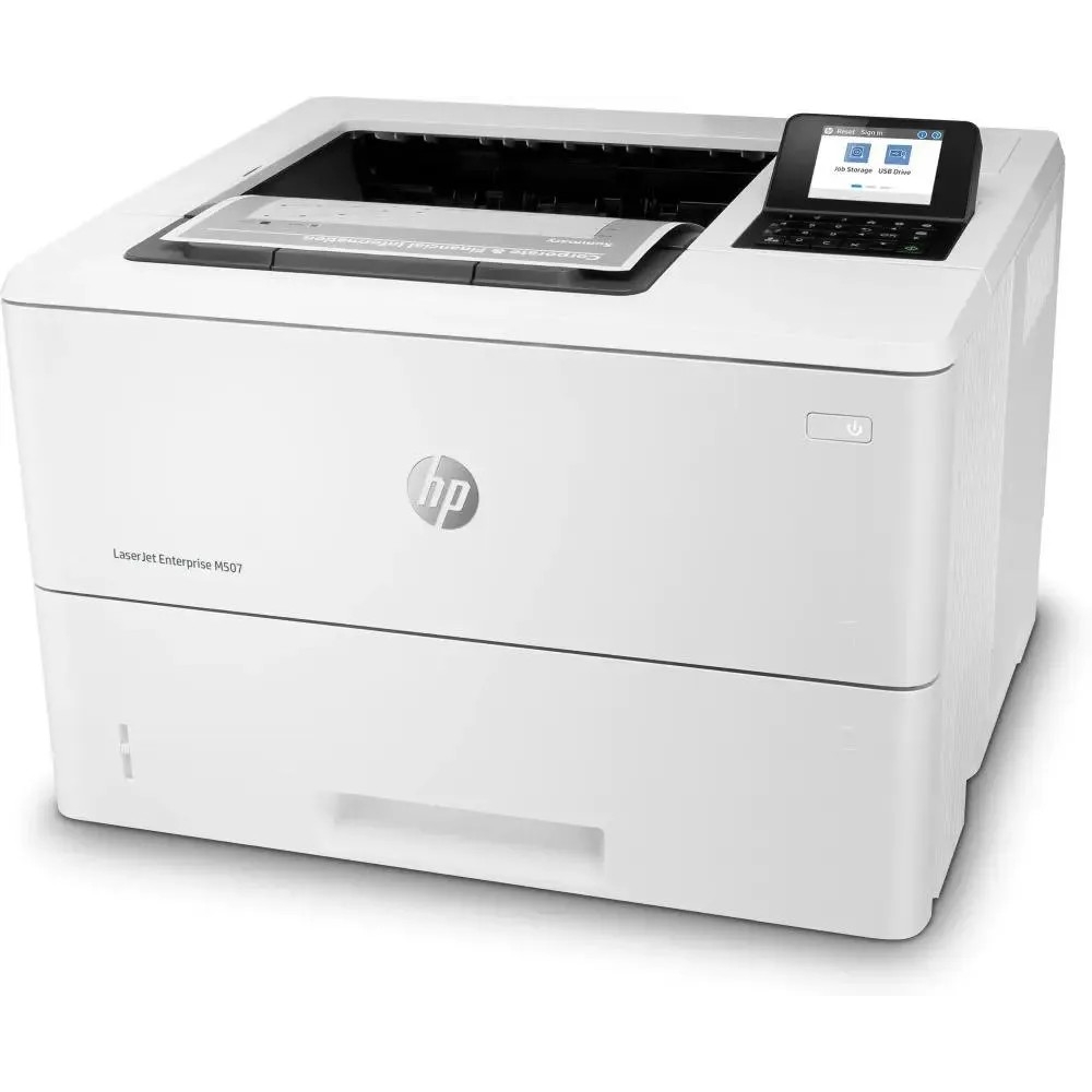 HP LaserJet M507dn(A4, 1200dpi, 43ppm, 512Mb, 2лотка(100+550л), Двухсторонняя печать, Печать с USB носителей, LCD дисплей 6.9см, клавиатура-нумератор, USB/HIP2/GLAN)(Замена F2A69A) ( 1PV87A )