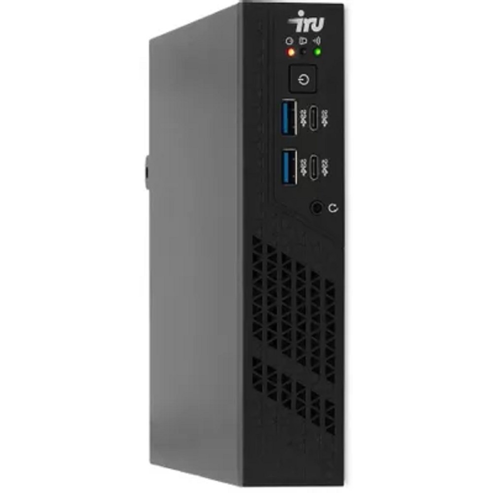 Неттоп IRU 310H6ITF i3 12100T (2.2) 8Gb SSD256Gb UHDG 730 без ОС GbitEth BT черный (1975180)