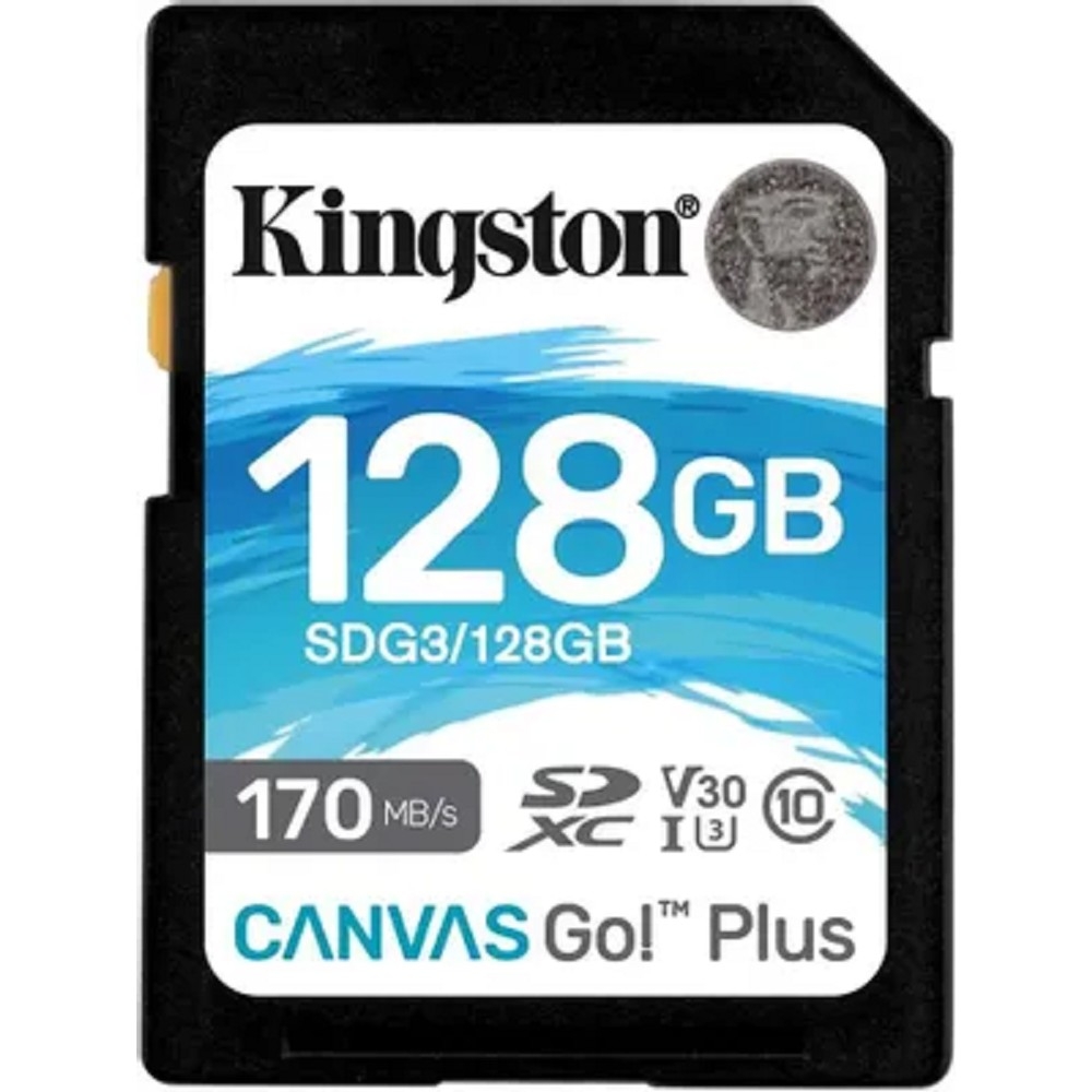 SecureDigital 128Gb Kingston Canvas Go Plus SDXC UHS-I U3 V30 (170/90 Mb/s) SDG3/128GB