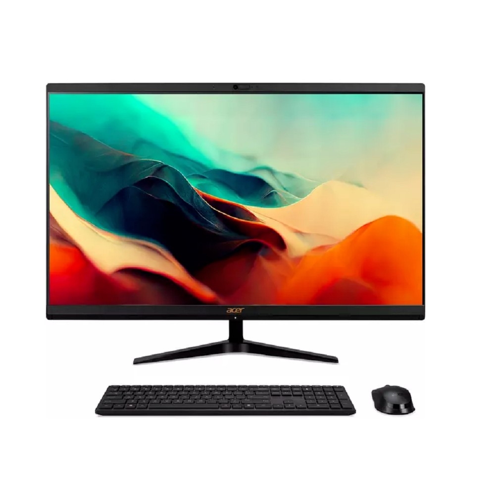 Моноблок Acer Aspire C27-1800 27" Full HD i5 1334U (1.3) 16Gb SSD512Gb Iris Xe CR Eshell GbitEth WiFi BT 65W клавиатура мышь Cam черный 1920x1080