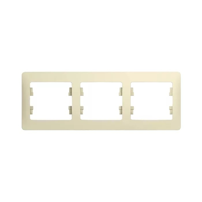 Systeme electric GSL000203 GLOSSA 3-постовая РАМКА, горизонтальная, БЕЖЕВЫЙ                                    