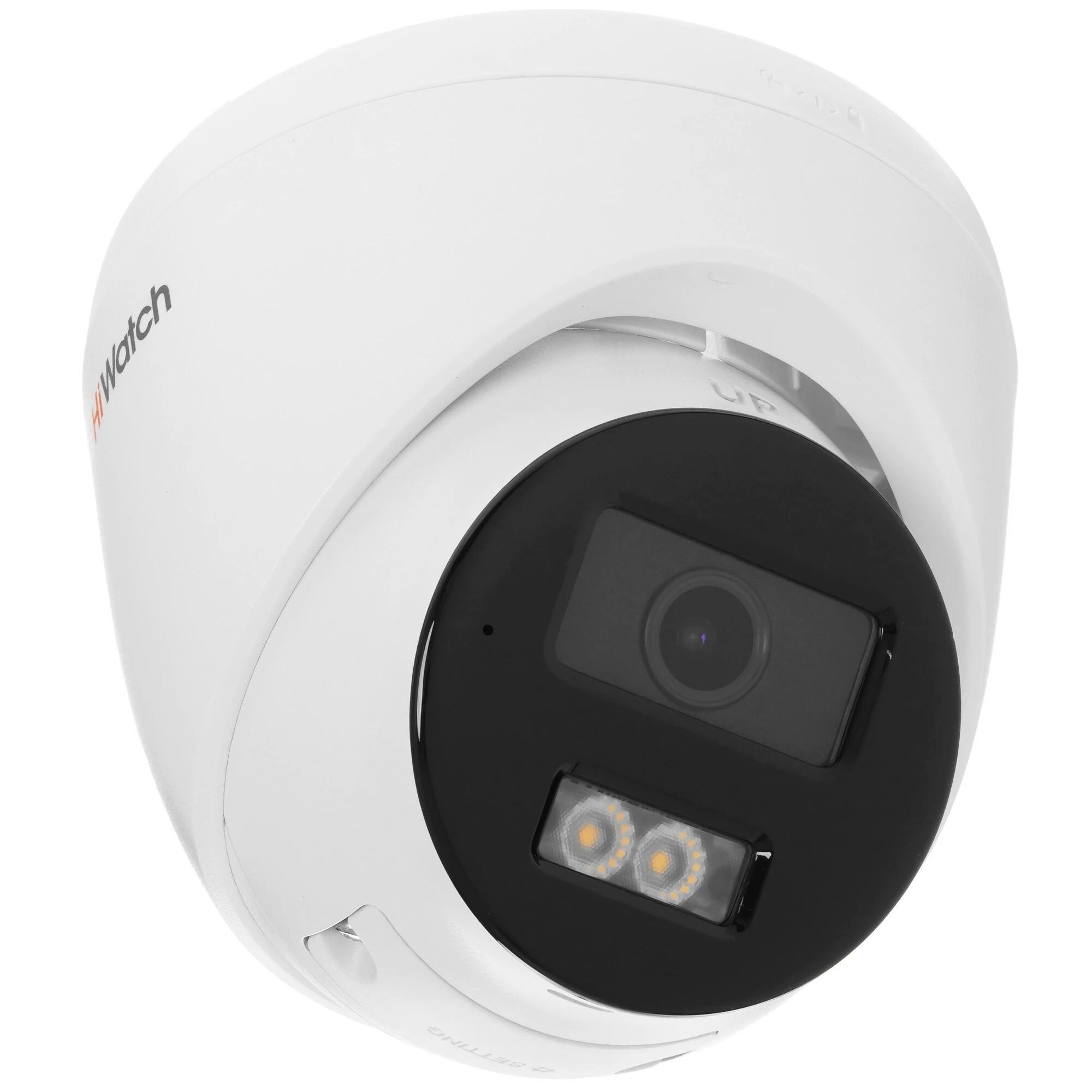 Камера видеонаблюдения Hiwatch 2Мп купольная ColorVu IP-камера HiWatch DS-I253L(D) (2.8mm) с гибридной смарт-подсветкой до 30м IP Камера, купольная