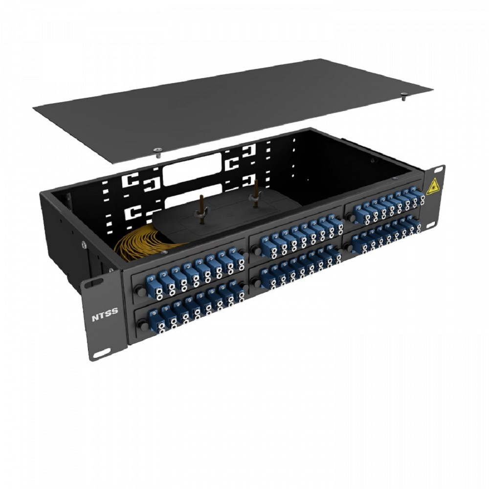 NTSS Кросс 19" NTSS PREMIUM, предсобранный 2U, 32 порта LC/UPC duplex, 9/125 мкм, (розетки, сплайс 2шт, КДЗС, пигтейлы), черный, RAL9005 NTSS-RFOB-PM-2U-32-2LC/U-9-SP1.5G1A-BL