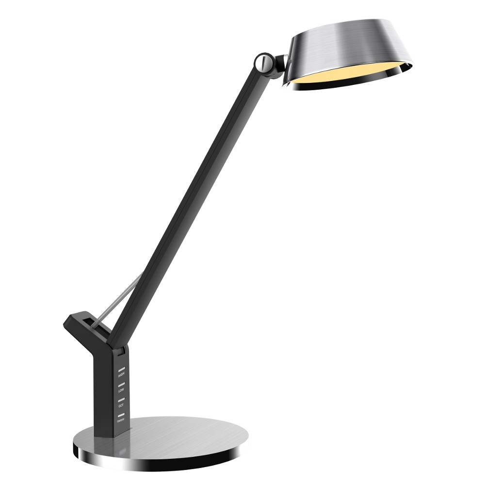 Camelion KD-835  C03 серебро LED(Свет-к наст.8Вт,230В,480лм,сенс.рег.ярк и цвет.темп,USB-5В,1А )