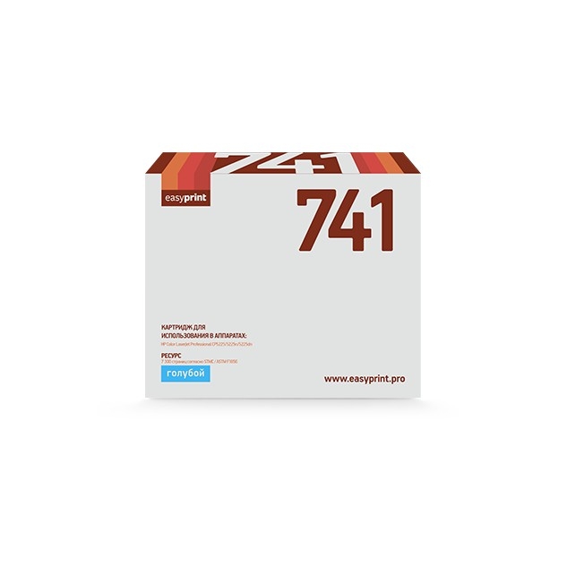 Easyprint CE741A Картридж (LH-741) для HP CLJ CP5225/5225n/5225dn  (7300 стр.) голубой, с чипом, восст.