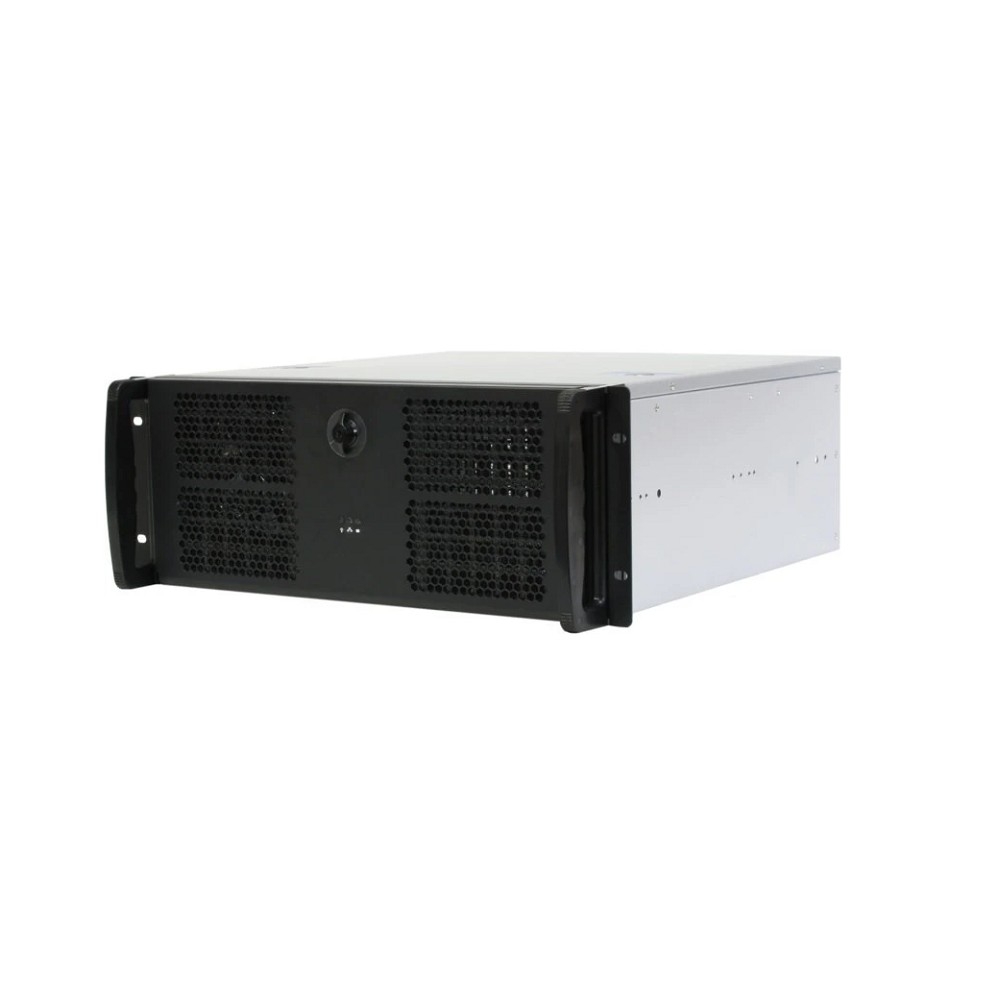 Procase EB445-B-0 Корпус 4U Rack server case, черный, дверца, без блока питания, глубина 450мм, MB 12"x9.6"