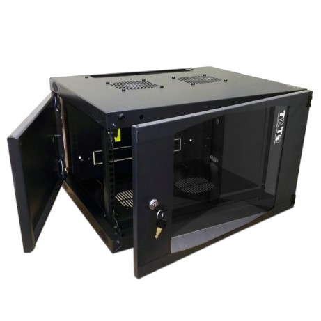 TWT-CBWNG-6U-6x6-BK Шкаф телекоммуникационный настенный TWT Next 19" 6U 329х550х600 мм (ВхШхГ) дверь: стекло боковая панель: сплошная съемная разборный цвет: чёрный