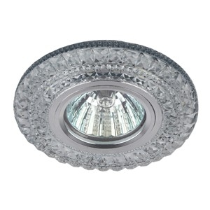 Эра Б0019202 DK LD3 SL/WH Светильник декор c белой светодиодной подсветкой, прозрачный