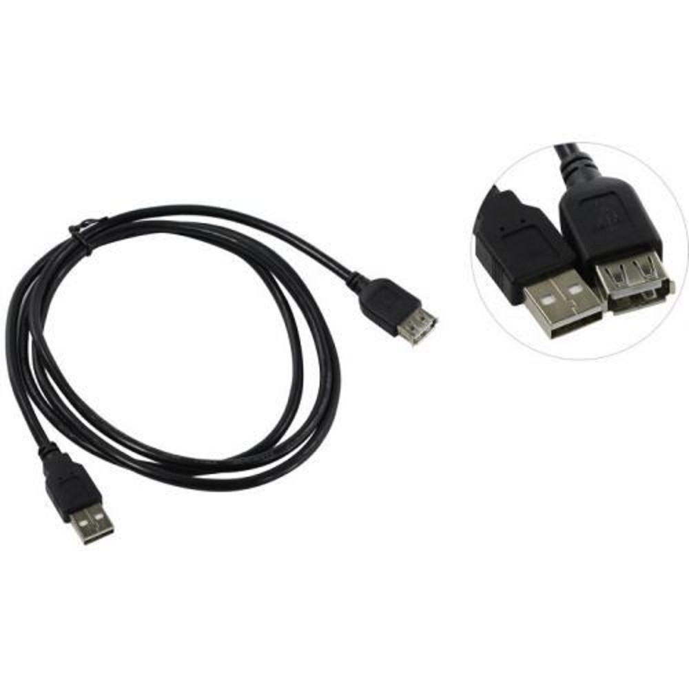TELECOM Кабель удлинительный USB2.0 <Am-->Af> 1,5 м черный <TUS6990-1.5M>[6938510900104]