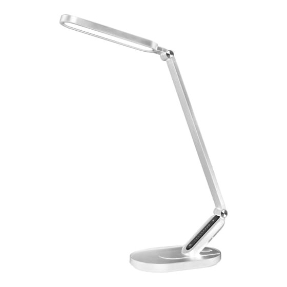 Настольный светильник Camelion KD-859 C01 белый LED (Свет-к наст.10Вт,230В,750лм,сенс.рег.ярк и цвет.темп,USB-5В,1А)