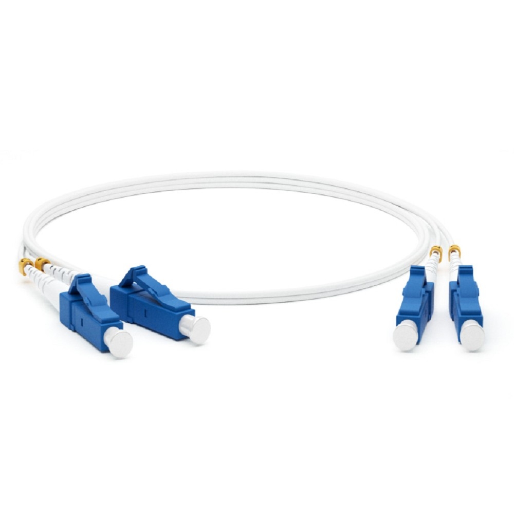 Hyperline FC-D2-9A1-LC/UR-LC/UR-H-1M-LSZH-WH (FC-9A1-LC-LC-UPC-1M) Патч-корд волоконно-оптический (шнур) SM 9/125 (G657), LC/UPC-LC/UPC, duplex, LSZH, 1м
