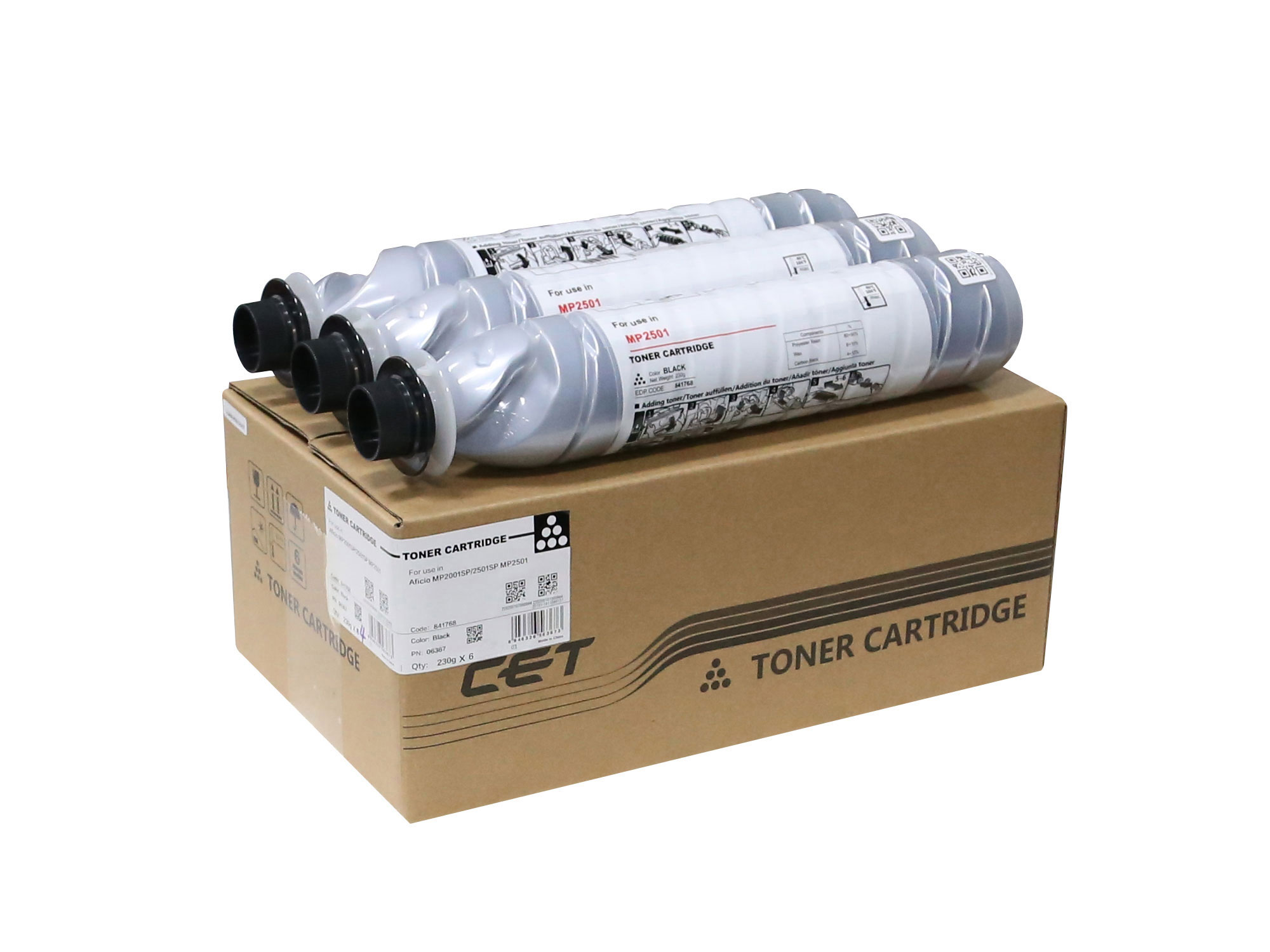 Тонер-картриджи Тонер-картридж (SD6) 841769 для RICOH Aficio MP1813L/MP2001L/MP2501L/MP2001SP/MP2501SP/MP2013L (CET), 230г, 9000 стр., CET6367
