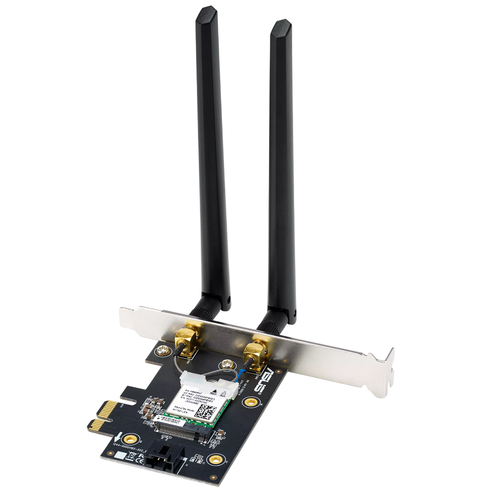 Сетевой адаптер ASUS PCE-BE6500 WiFi 7 Bluetooth 5.4 2882+2882+688Mbps 6GHz/5GHz/2.4GHz Адаптер беспроводной связи (Wi-Fi)