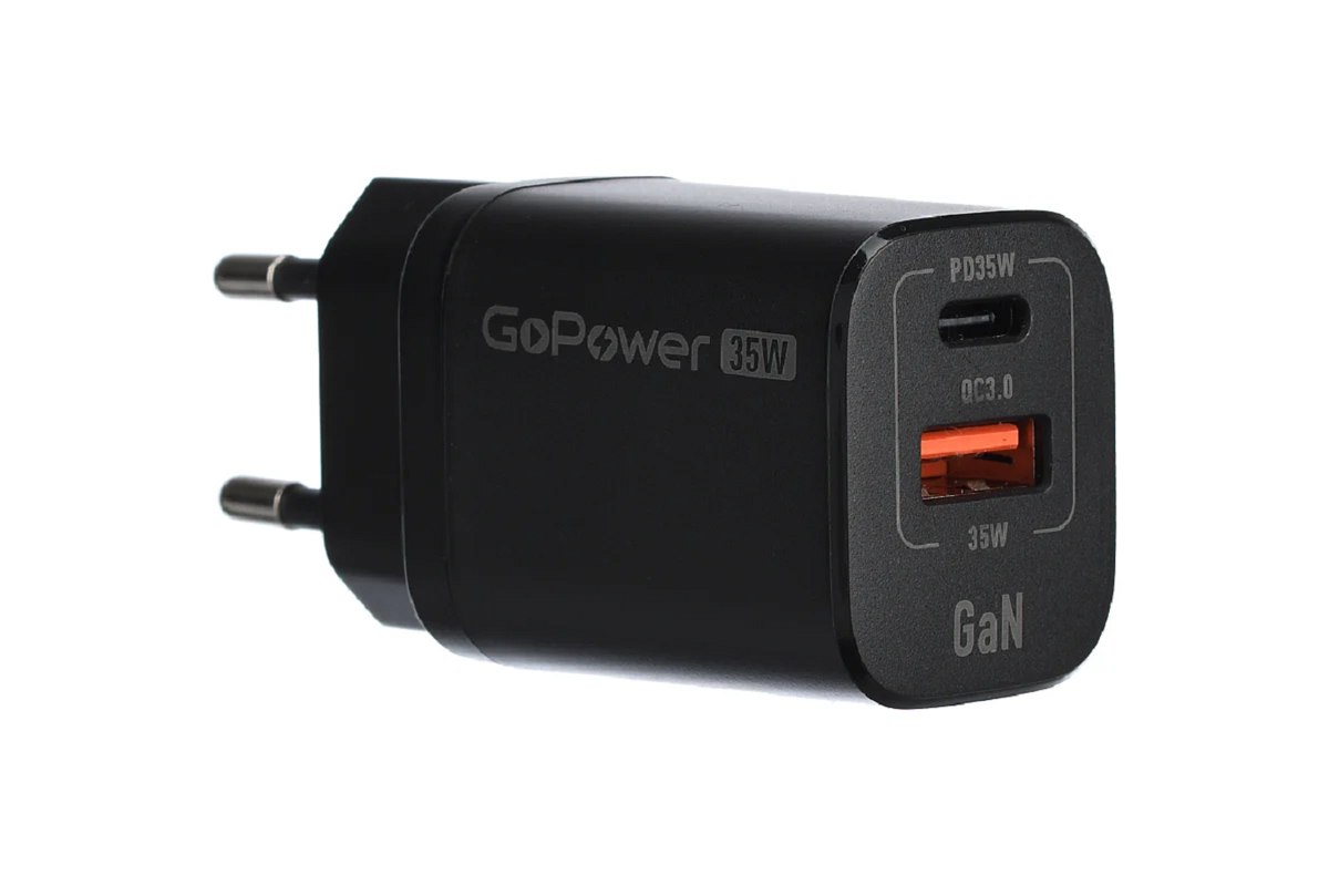 GoPower <00-00028403> Зарядное устройство USB (Вых. DC5/9/12/15/20V, 35W, USB, USB-C)