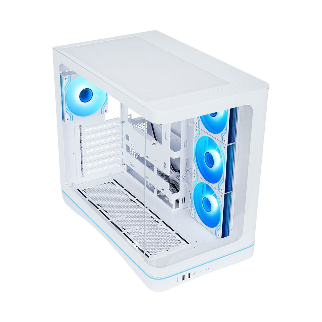 Корпус ПК SAMA V62S-WHADA4X1-GL, Midi-Tower, 4×120мм ARGB, ATX