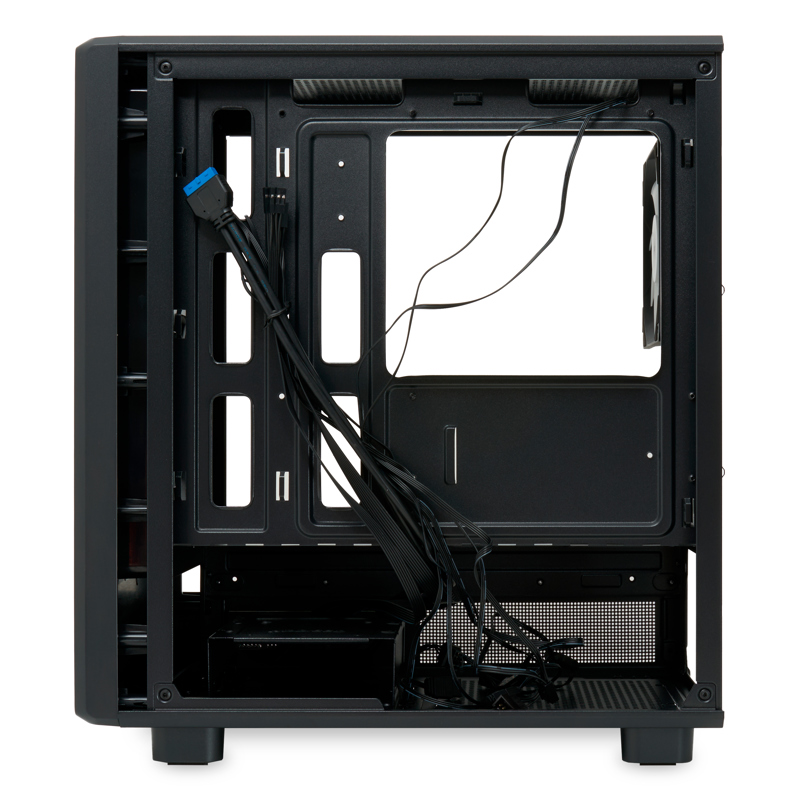 Корпус без блока питания/ Case HSPD M310, Mesh Mini-tower, Black, TG, 0.4 SPCC, 3x120mm ARGB (Orbis F1) mATX, mITX 180/280/160mm 1x2.5", 1x3.5", 4xPCI 2xUSB-A 3.0 452x277x418mm